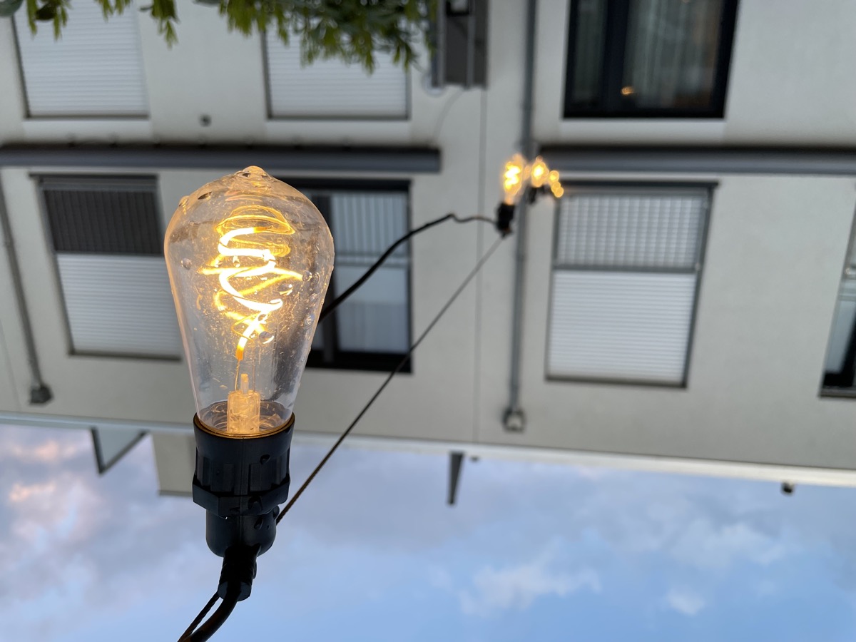Hueblog: Im Filament-Design: Eine neue Lichterkette für meinen Garten